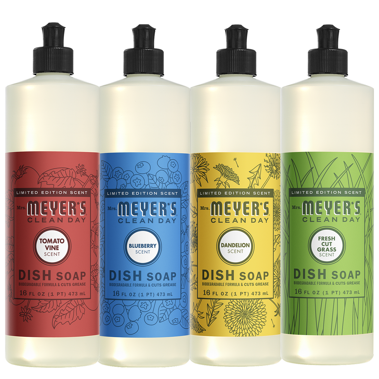 Mrs. Meyer's Summer Seasonal Liquid Dish Soap Collection