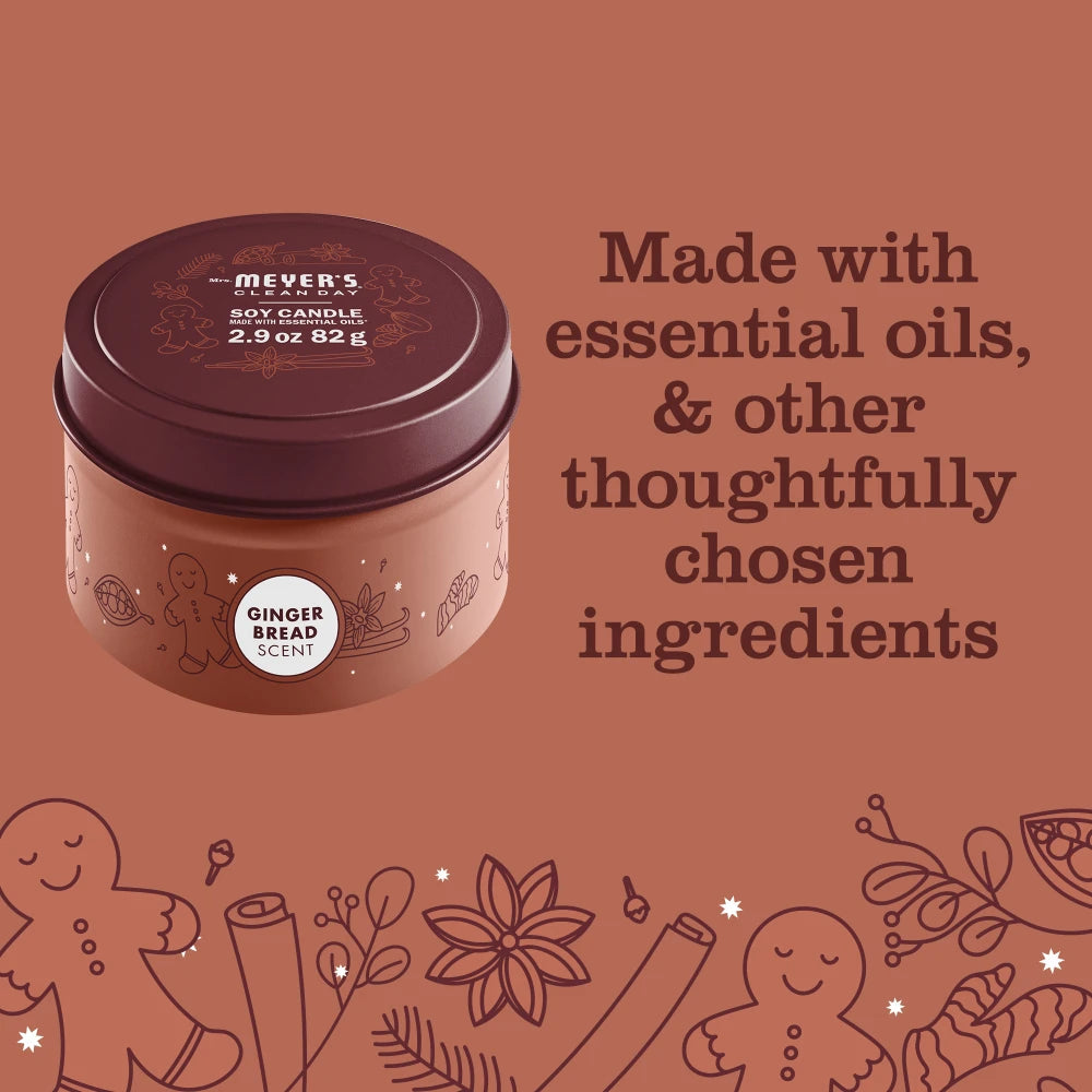Mrs. Meyer's Gingerbread Scented Tin Candle