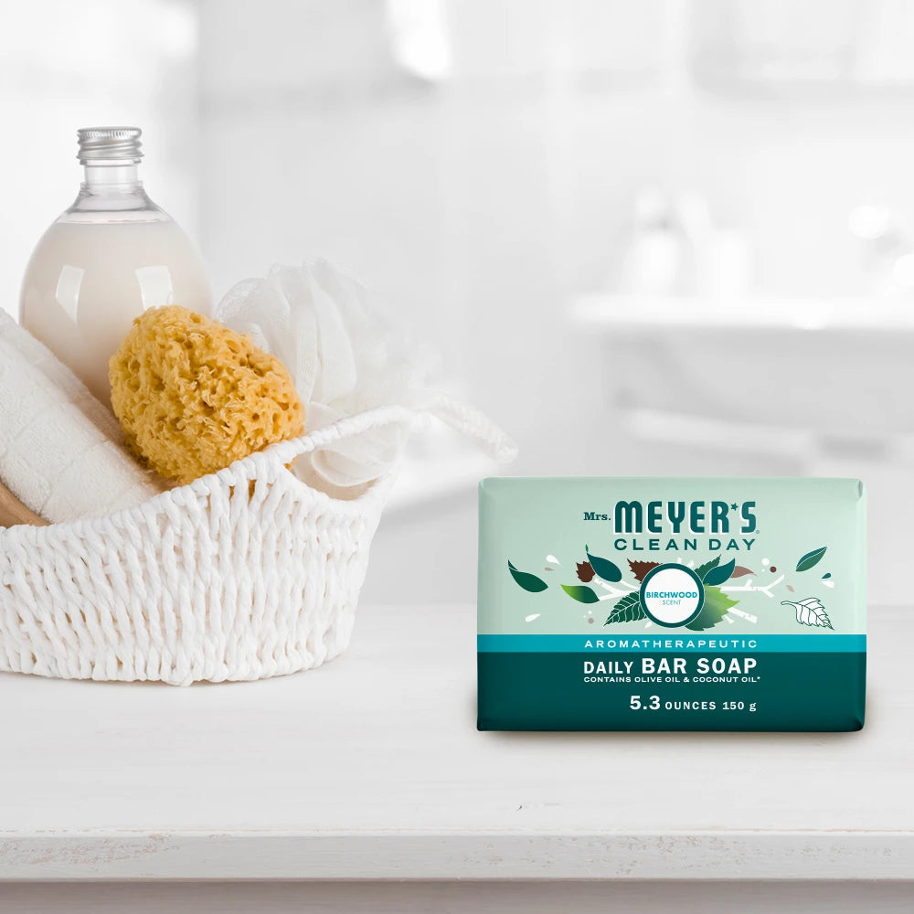 Mrs. Meyer's Birchwood Daily Bar Soap Home Essential