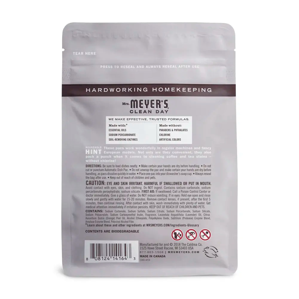 Mrs. Meyer's Lavender Automatic Dish Packs Home Care