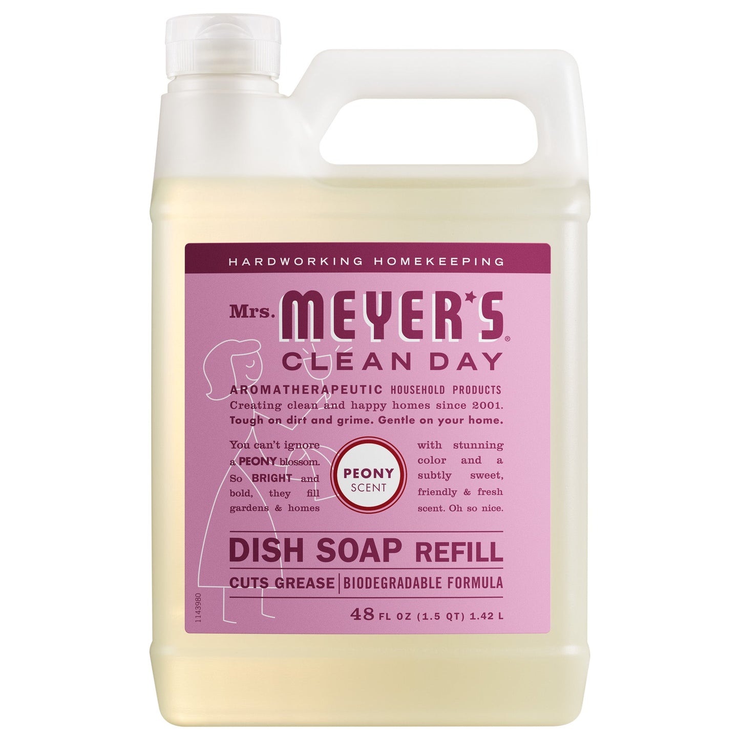 Mrs. Meyer's Peony Dish Soap Refill Home Essential