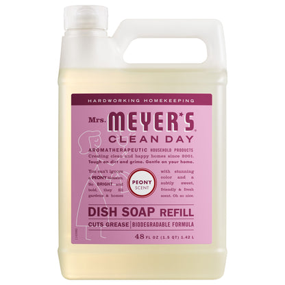 Mrs. Meyer's Peony Dish Soap Refill Home Essential