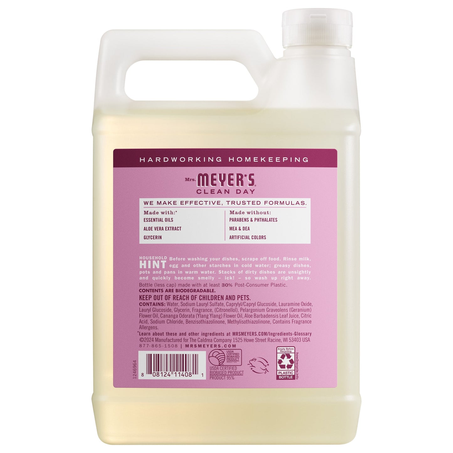 Mrs. Meyer's Peony Dish Soap Refill Home Essential