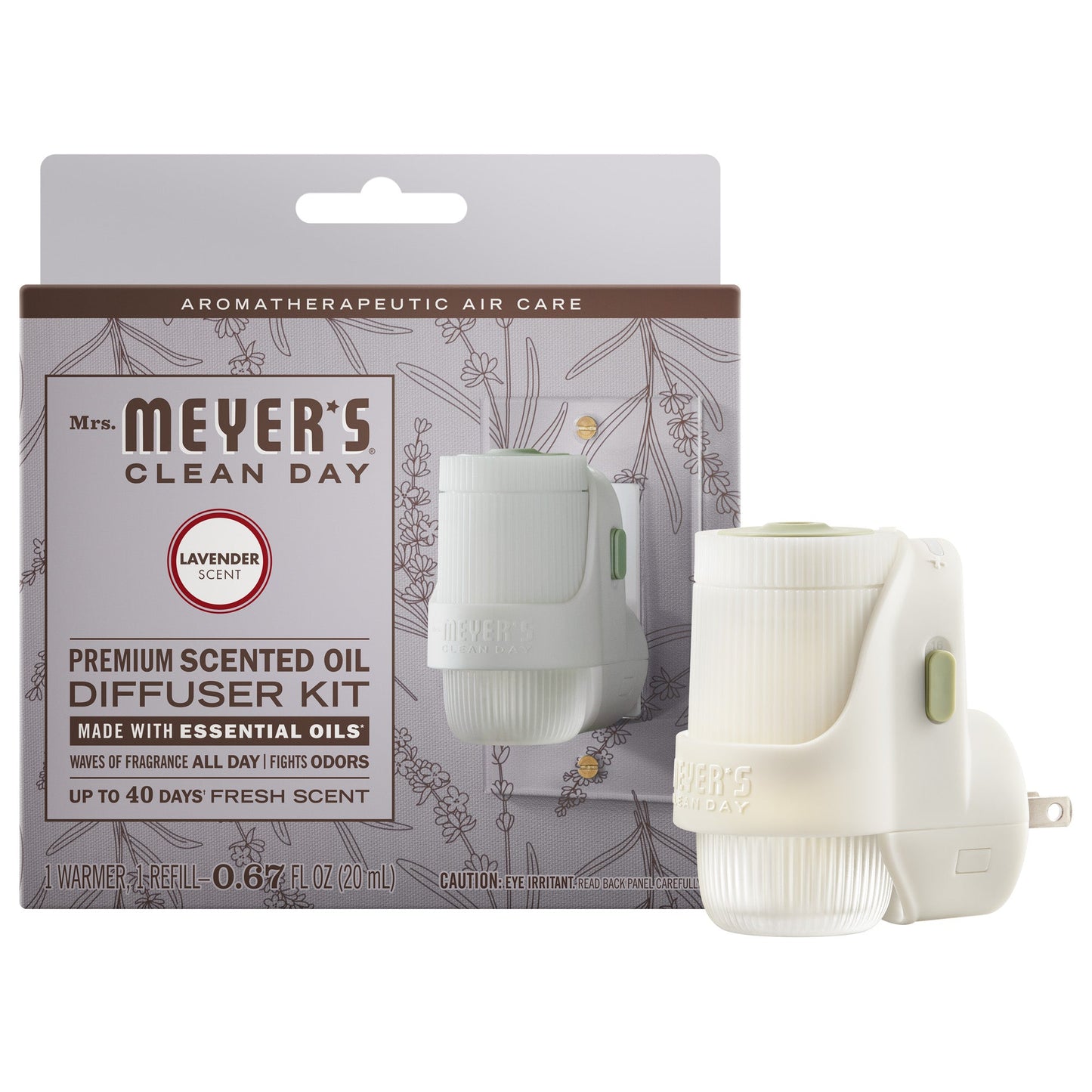 Mrs. Meyer's Lavender Plug-In Oil Warmer With Refill