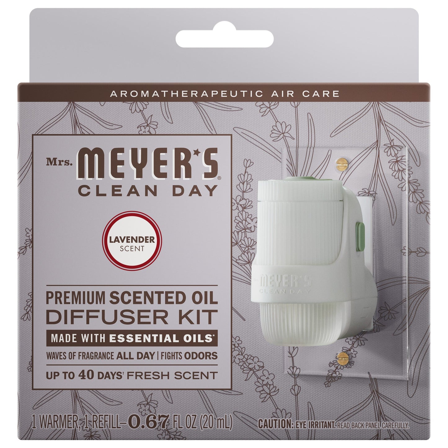 Mrs. Meyer's Lavender Plug-In Oil Warmer With Refill