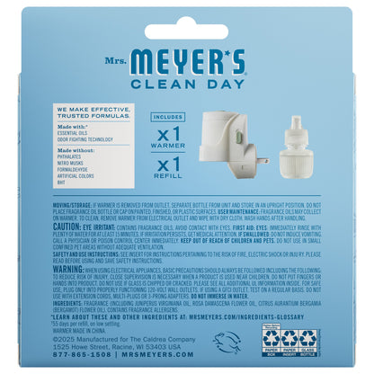 Mrs. Meyer's Rain Water Plug-In Oil Warmer With Refill