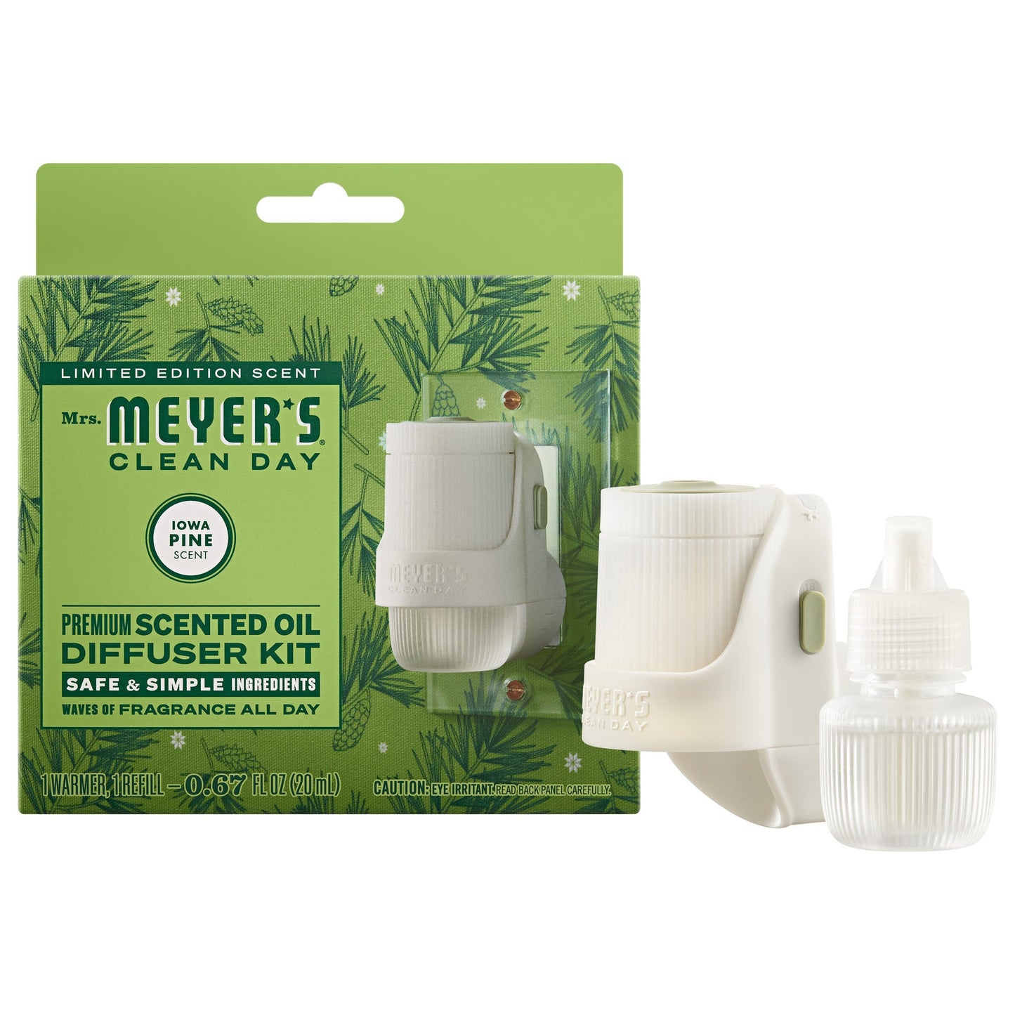 Mrs. Meyer's Iowa Pine Plug-In Oil Warmer With Refill