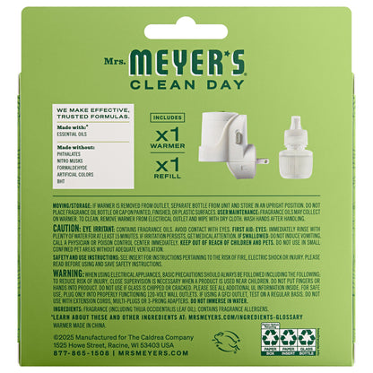 Mrs. Meyer's Iowa Pine Plug-In Oil Warmer With Refill