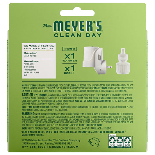 Mrs. Meyer's Iowa Pine Plug-In Oil Warmer With Refill