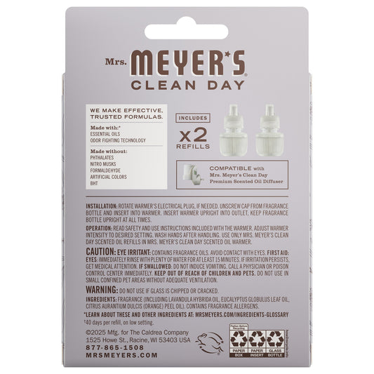 Mrs. Meyer's Lavender Plug-In Scented Oil Refill 2-Pack Home Essential