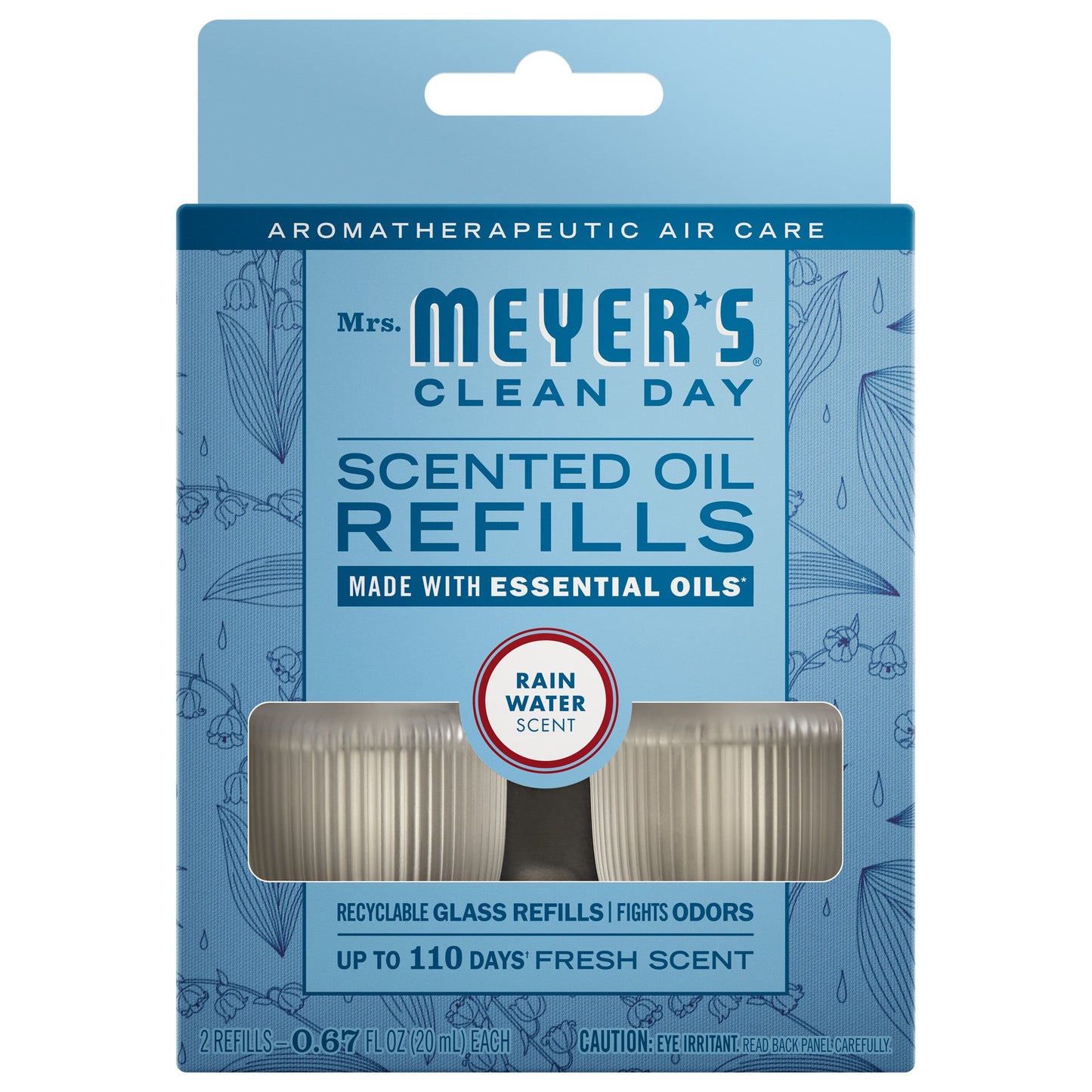Mrs. Meyer's Rain Water Plug-In Scented Oil Refill 2-Pack Home Essential