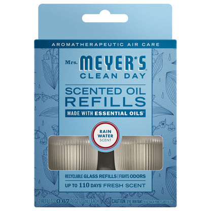 Mrs. Meyer's Rain Water Plug-In Scented Oil Refill 2-Pack Home Essential