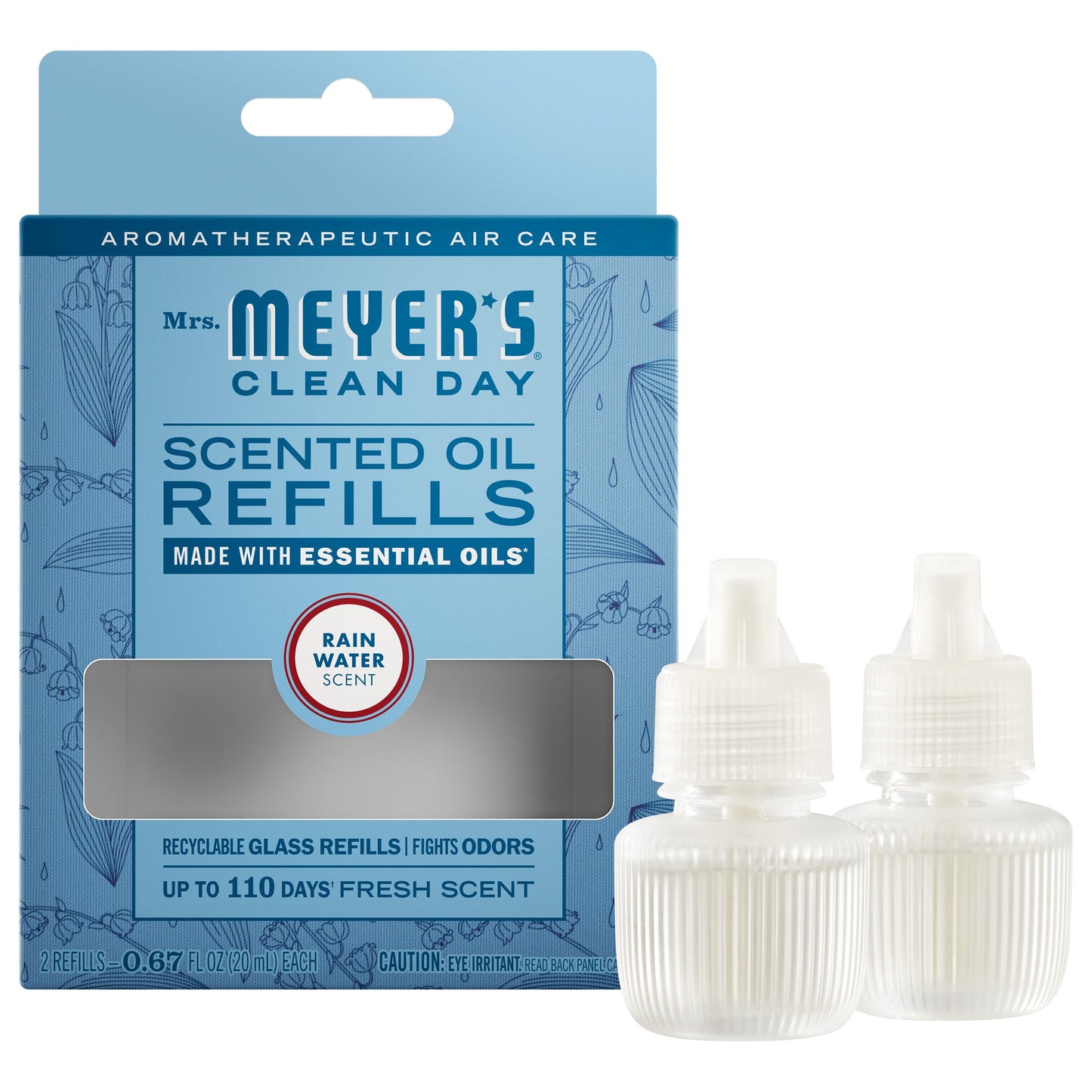 Mrs. Meyer's Rain Water Plug-In Scented Oil Refill 2-Pack Home Essential