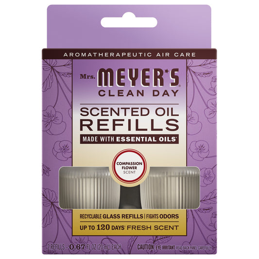 Mrs. Meyer's Compassion Flower Plug-In Scented Oil Refill 2-Pack Home Essential