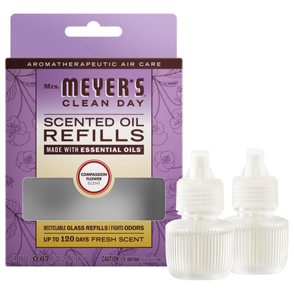 Mrs. Meyer's Compassion Flower Plug-In Scented Oil Refill 2-Pack Home Essential