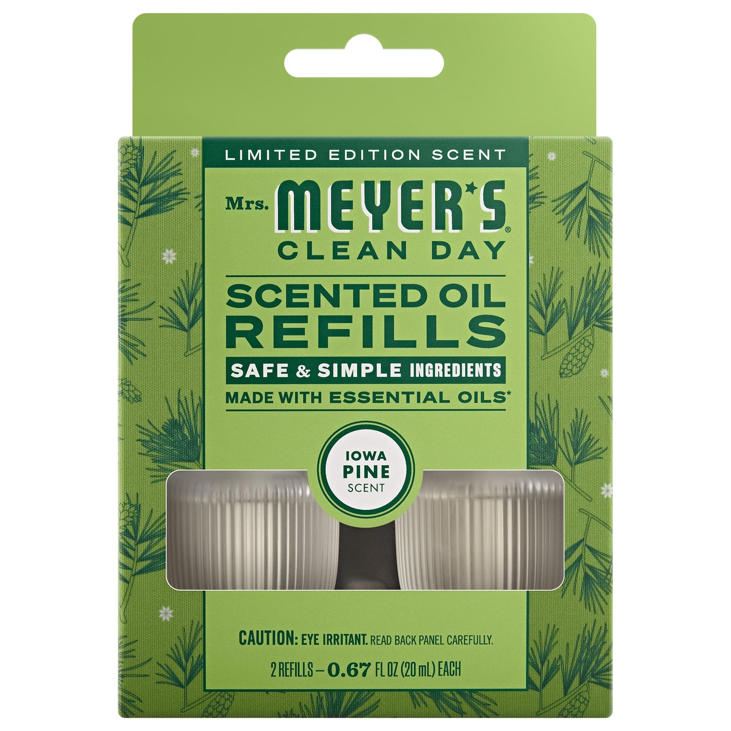 Mrs. Meyer's Iowa Pine Plug-In Scented Oil Refill 2-Pack Home Essential