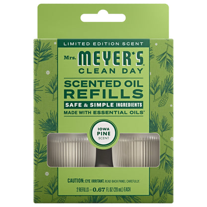 Mrs. Meyer's Iowa Pine Plug-In Scented Oil Refill 2-Pack Home Essential