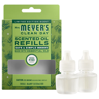 Mrs. Meyer's Iowa Pine Plug-In Scented Oil Refill 2-Pack Home Essential