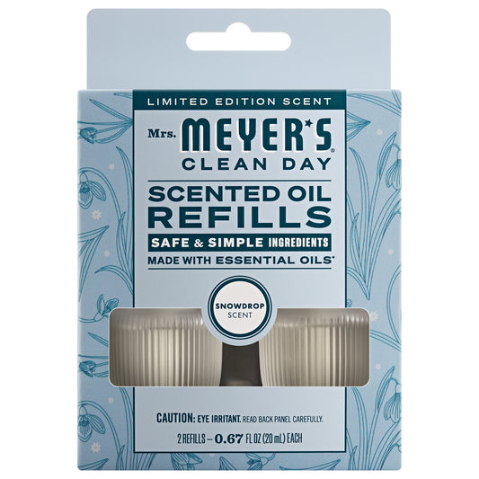 Mrs. Meyer's Snowdrop Plug-In Scented Oil Refill 2-Pack Home Essential