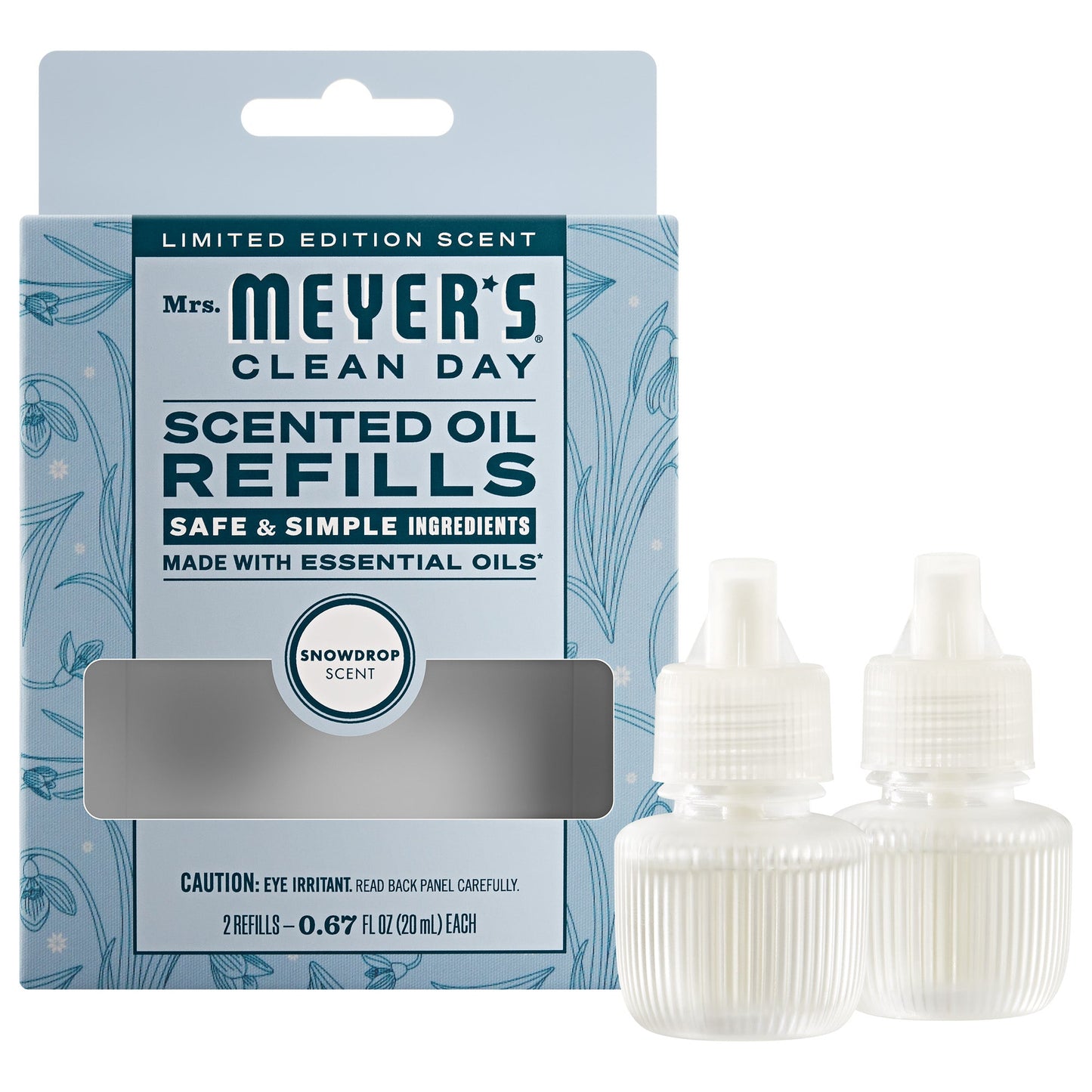 Mrs. Meyer's Snowdrop Plug-In Scented Oil Refill 2-Pack Home Essential