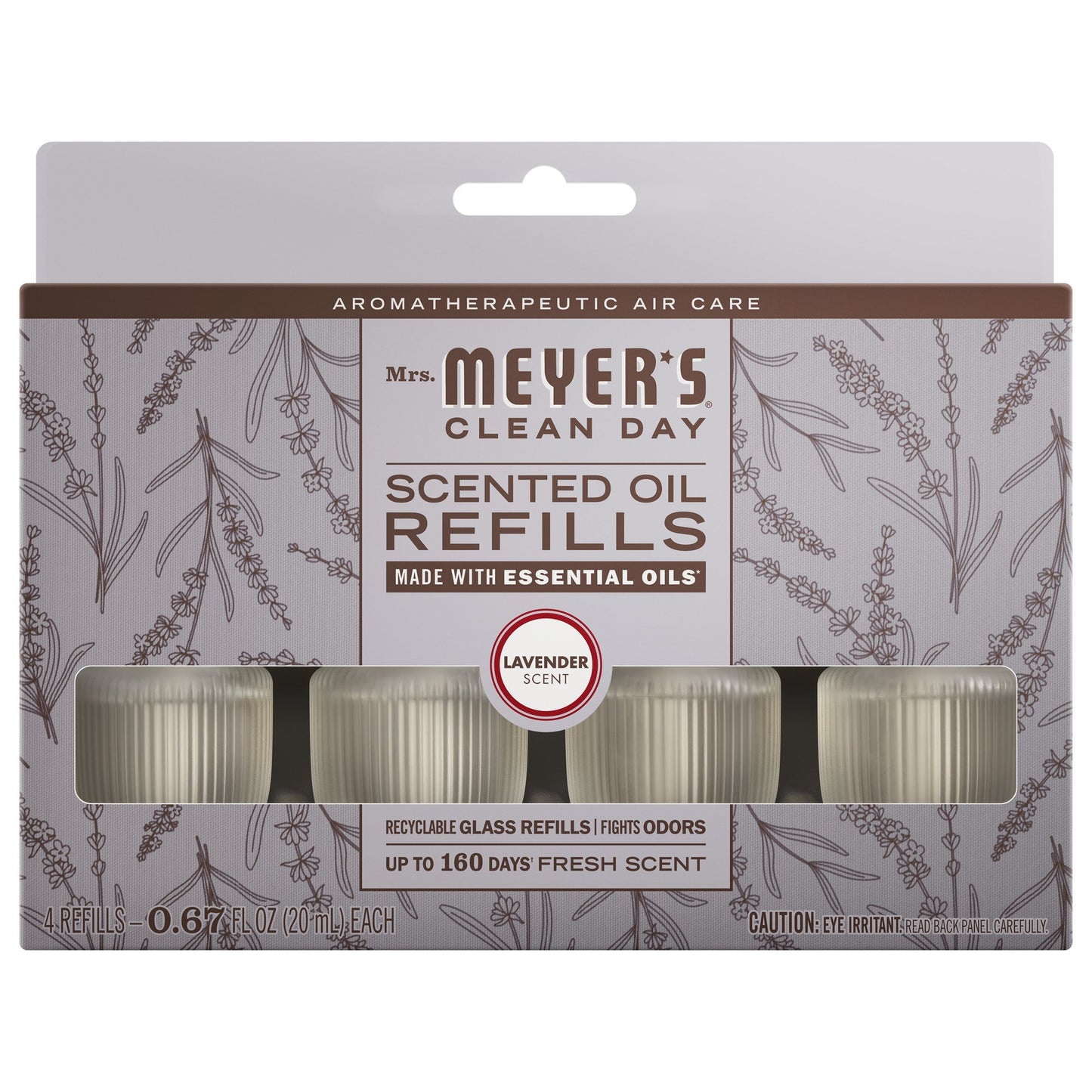 Mrs. Meyer's Lavender Plug-In Scented Oil Refill 4-Pack Home Essential