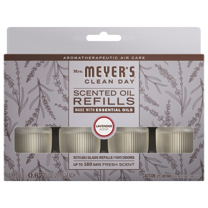 Mrs. Meyer's Lavender Plug-In Scented Oil Refill 4-Pack Home Essential