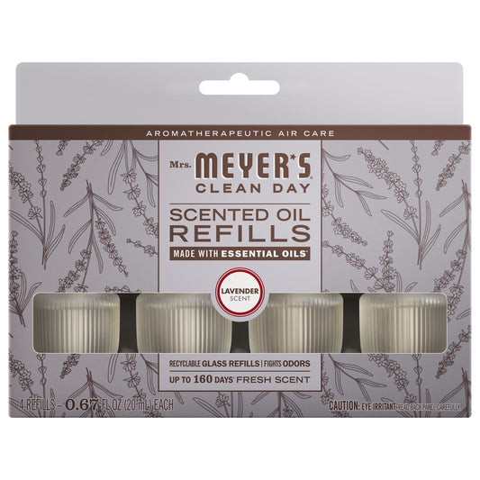 Mrs. Meyer's Lavender Plug-In Scented Oil Refill 4-Pack Home Essential