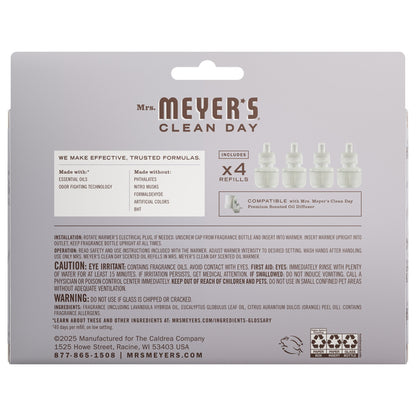 Mrs. Meyer's Lavender Plug-In Scented Oil Refill 4-Pack Home Essential