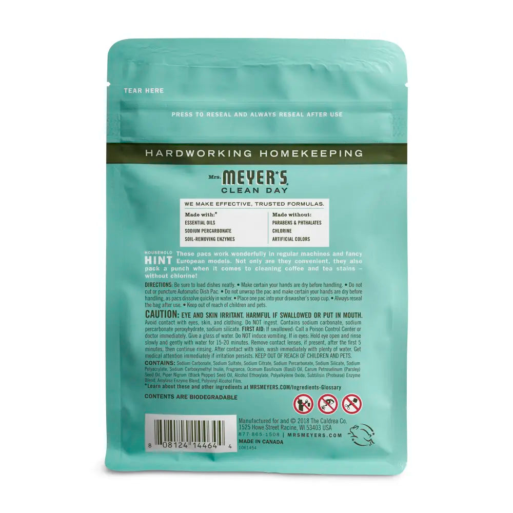Mrs. Meyer's Basil Automatic Dish Packs Home Care