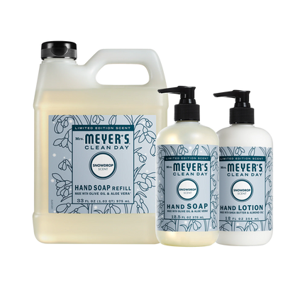 Mrs. Meyer's Snowdrop Hand Care 3-Count Bundle Gift-Ready