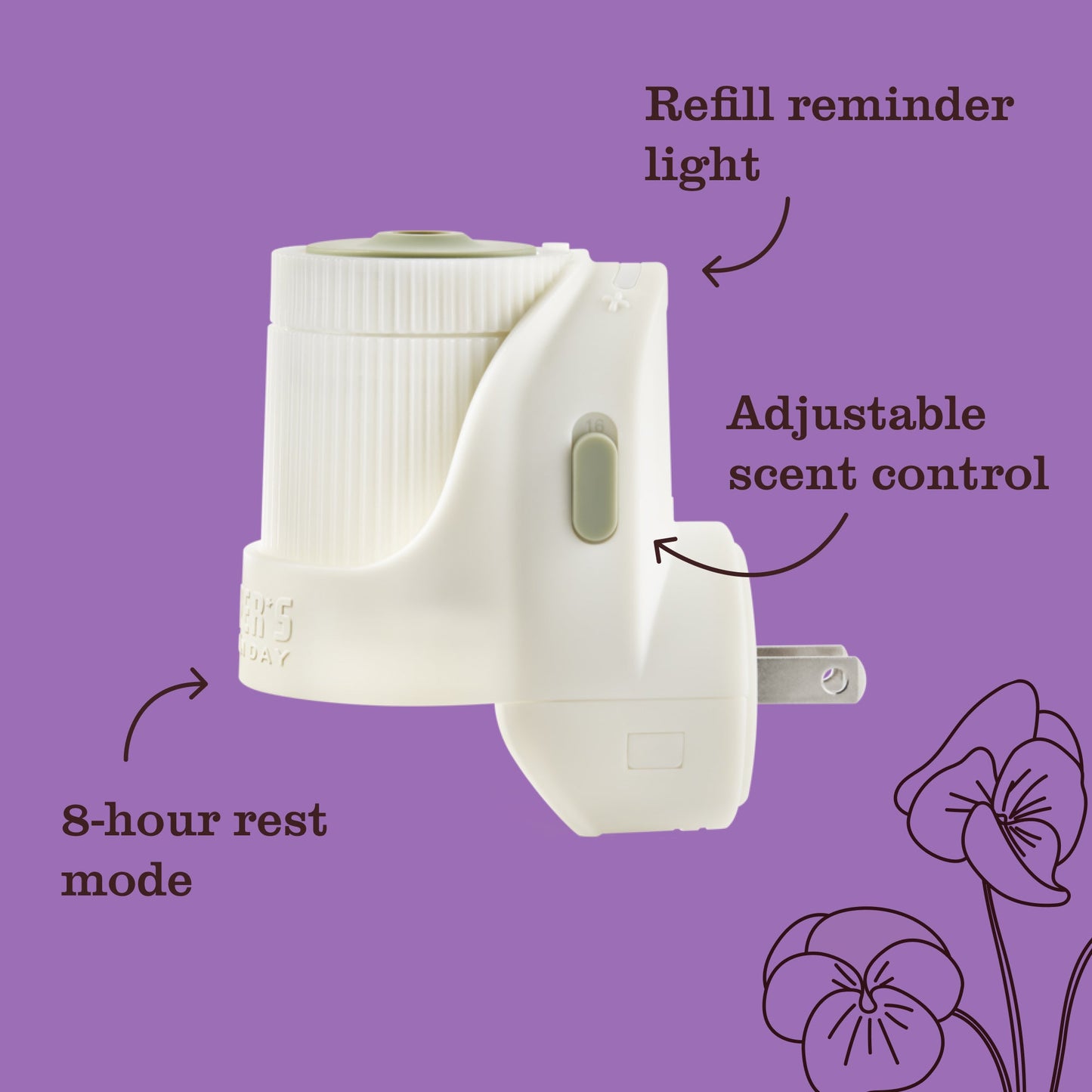 Mrs. Meyer's Compassion Flower Plug-In Scented Oil Refill 2-Pack Home Essential