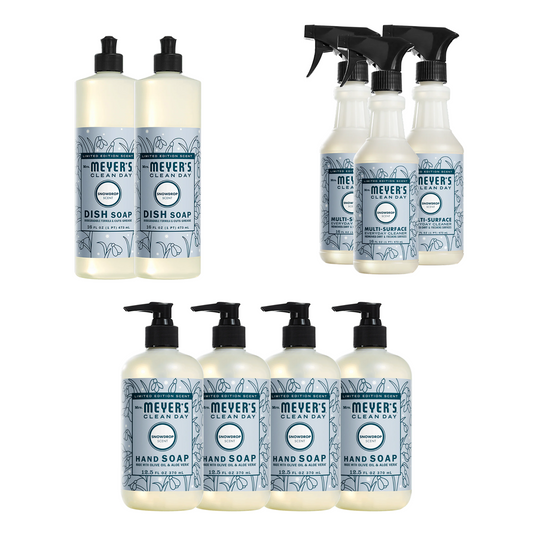 Mrs. Meyer's Snowdrop Essentials Plus 9-Count Bundle Gift-Ready