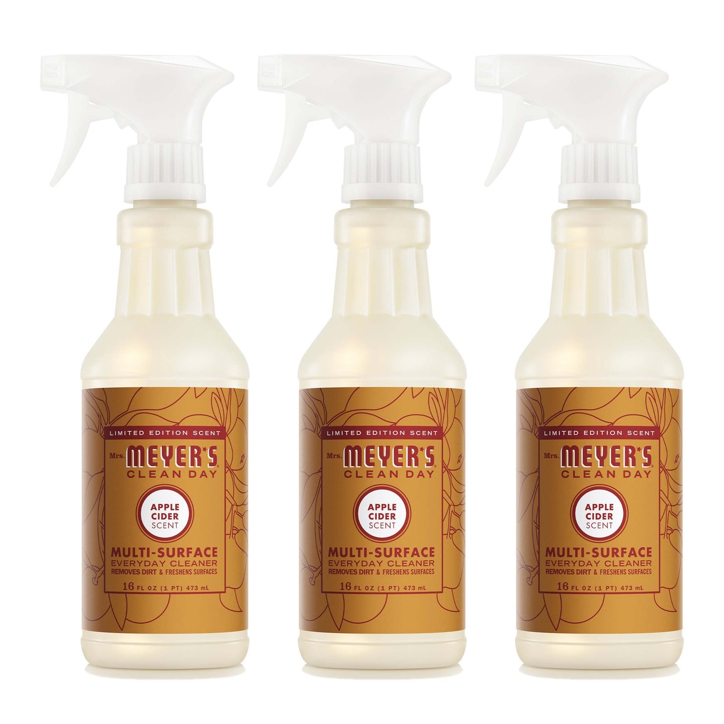 Mrs. Meyer's Apple Cider Everyday Multi-Surface Cleaner 3-Count Bundle