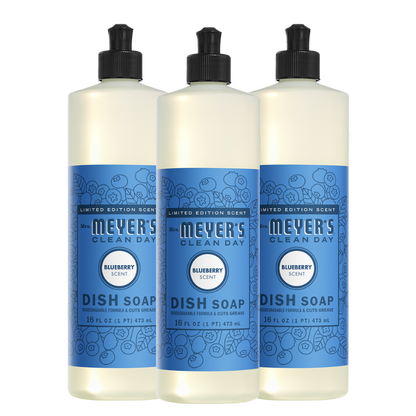 Mrs. Meyer's Blueberry Dish Soap 3-Count Bundle Gift-Ready
