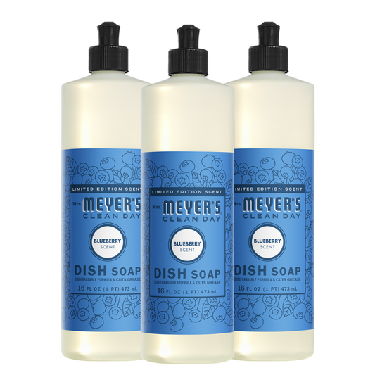 Mrs. Meyer's Blueberry Dish Soap 3-Count Bundle Gift-Ready