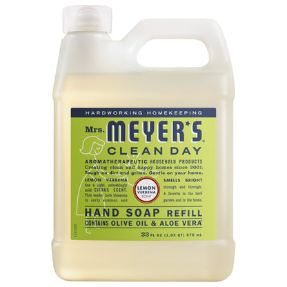 Mrs. Meyer's Lemon Verbena Liquid Hand Soap Refill Home Essential