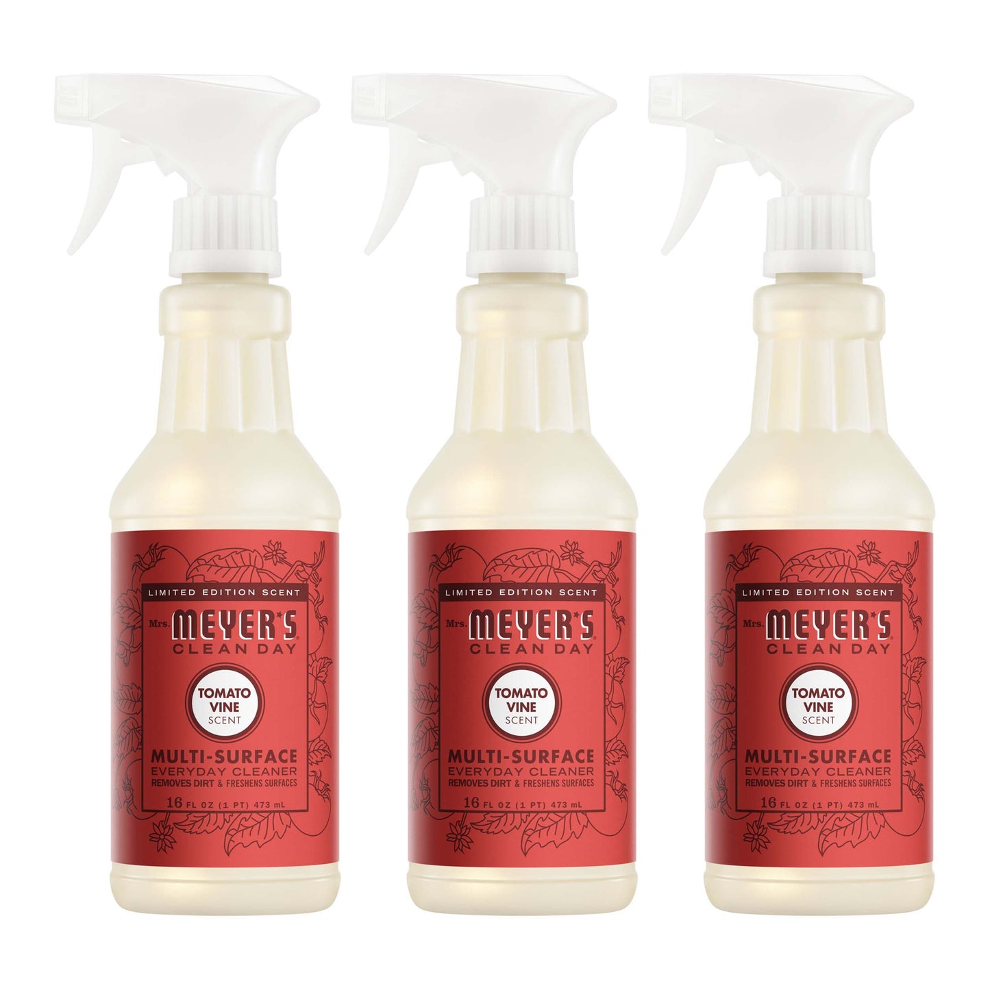 Mrs. Meyer's Tomato Vine Everyday Multi-Surface Cleaner 3-Count Bundle