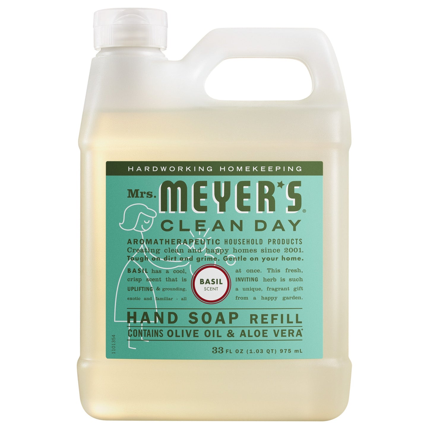Mrs. Meyer's Basil Liquid Hand Soap Refill Home Essential