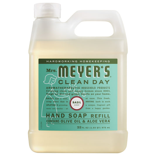 Mrs. Meyer's Basil Liquid Hand Soap Refill Home Essential