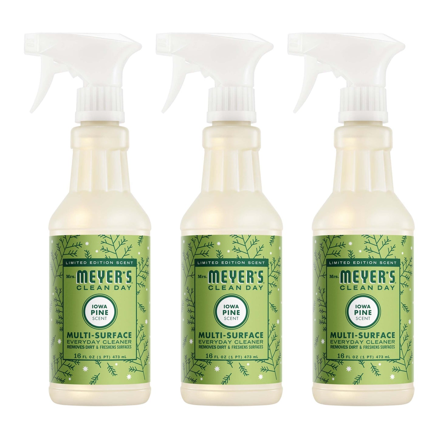 Mrs. Meyer's Iowa Pine Everyday Multi-Surface Cleaner 3-Count Bundle