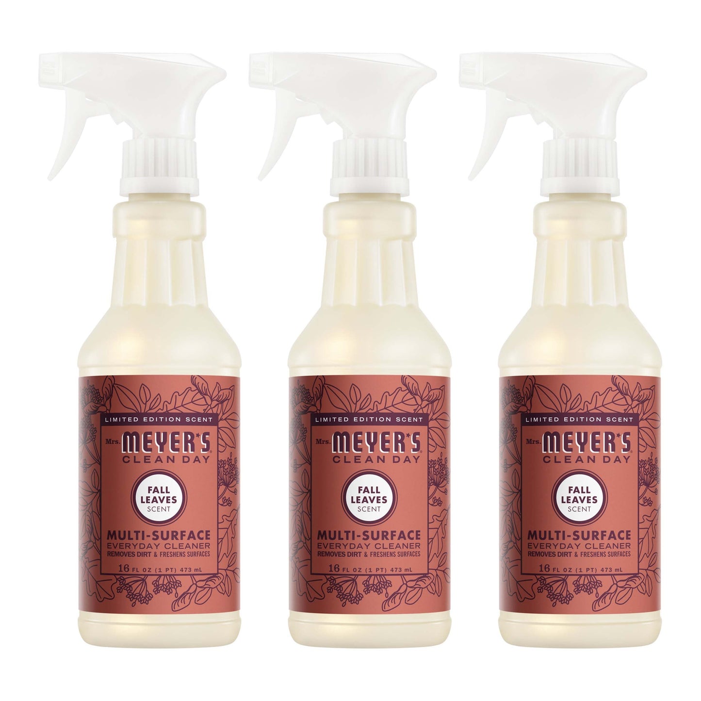 Mrs. Meyer's Fall Leaves Everyday Multi-Surface Cleaner 3-Count Bundle