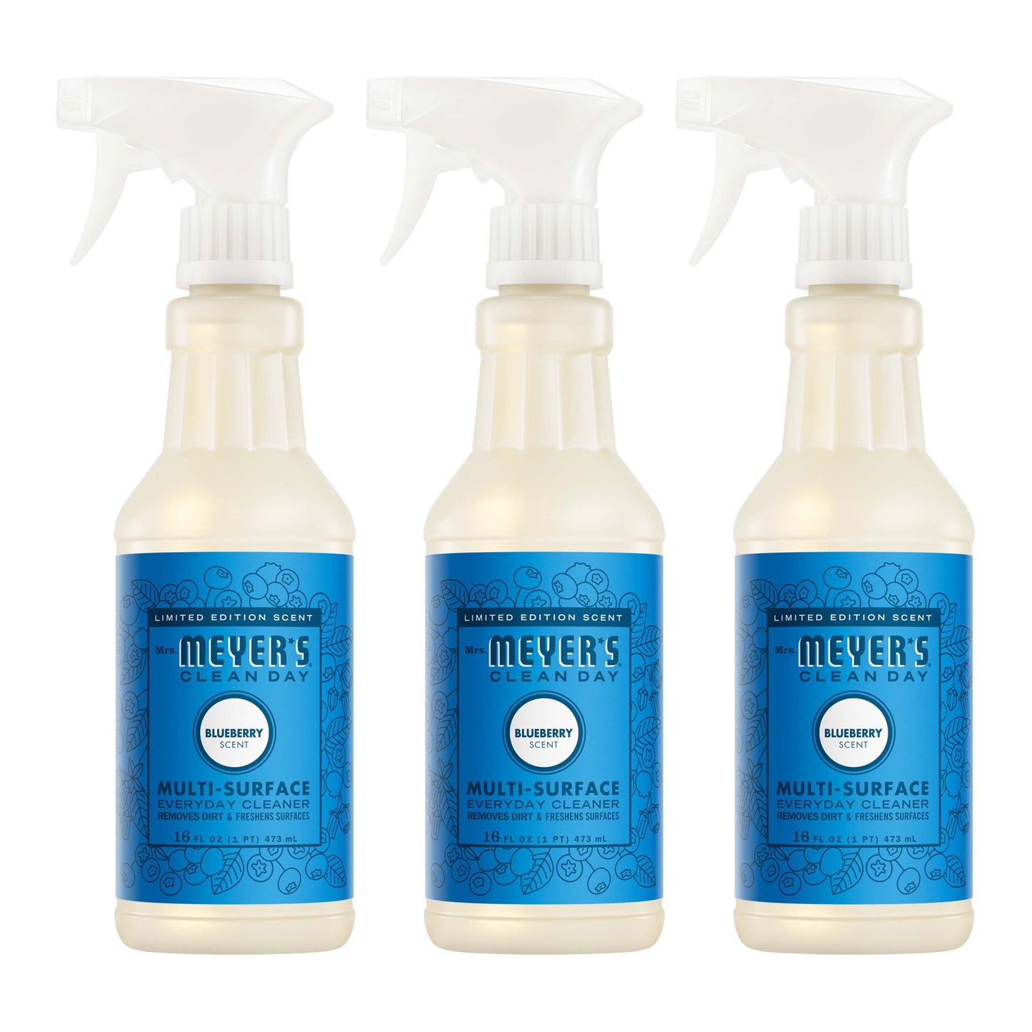 Mrs. Meyer's Blueberry Everyday Multi-Surface Cleaner 3-Count Bundle