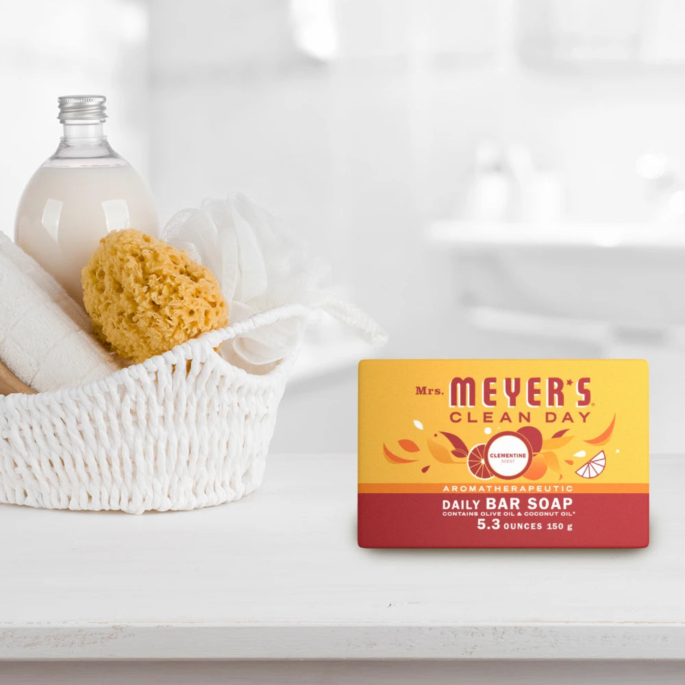 Mrs. Meyer's Clementine Daily Bar Soap Home Essential