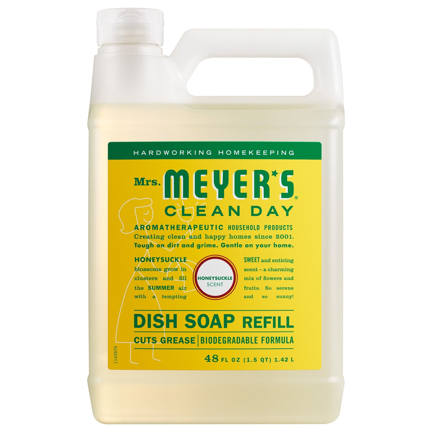 Mrs. Meyer's Honeysuckle Dish Soap Refill Home Essential