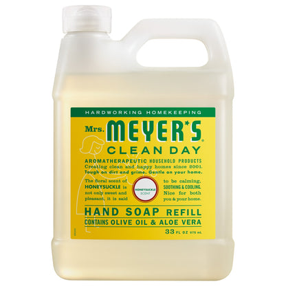 Mrs. Meyer's Honeysuckle Liquid Hand Soap Refill Home Essential