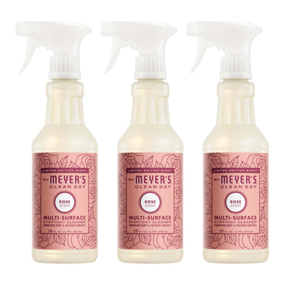 Mrs. Meyer's Rose Everyday Multi-Surface Cleaner 3-Count Bundle