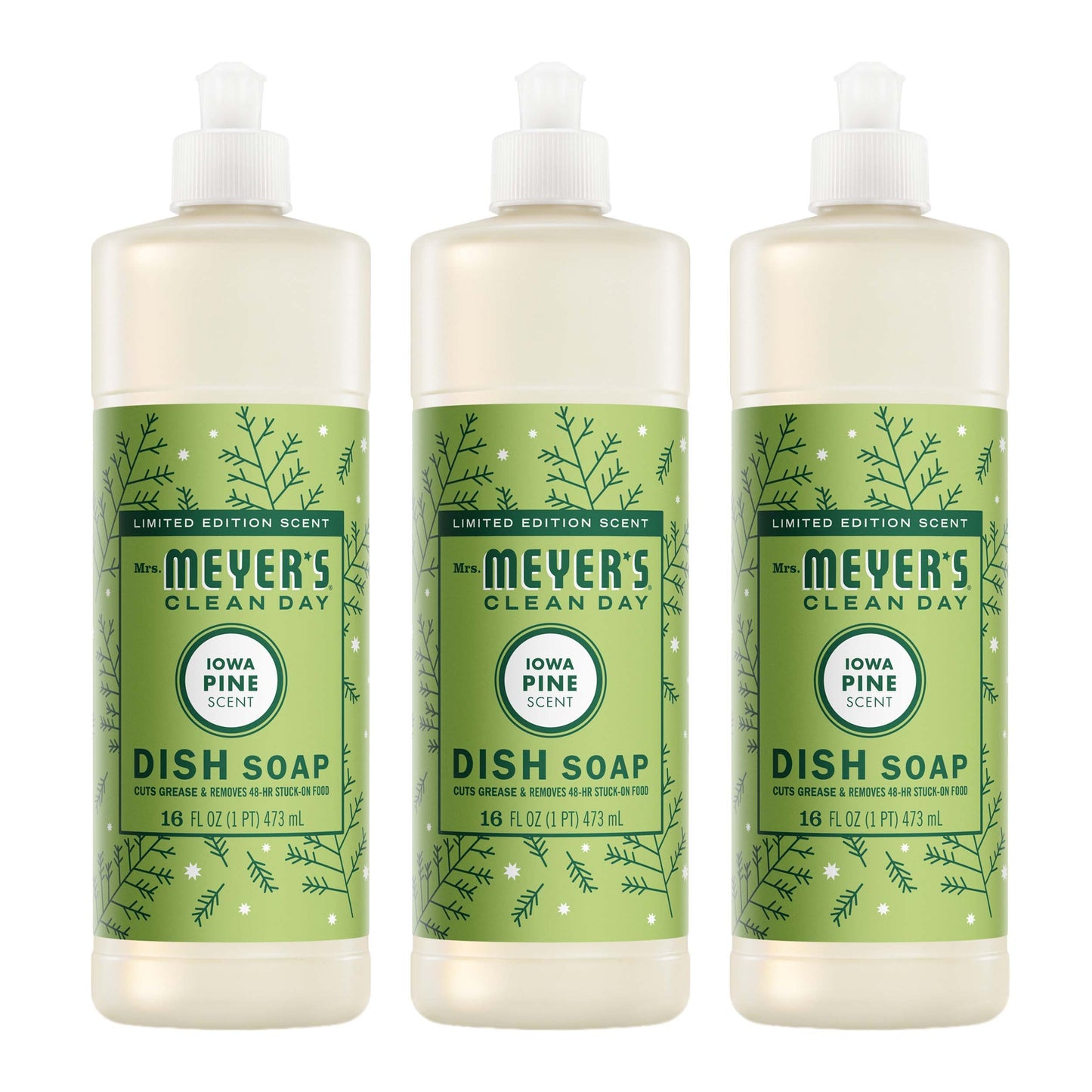 Mrs. Meyer's Iowa Pine Dish Soap 3-Count Bundle Gift-Ready