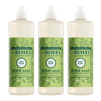 Mrs. Meyer's Iowa Pine Dish Soap 3-Count Bundle Gift-Ready