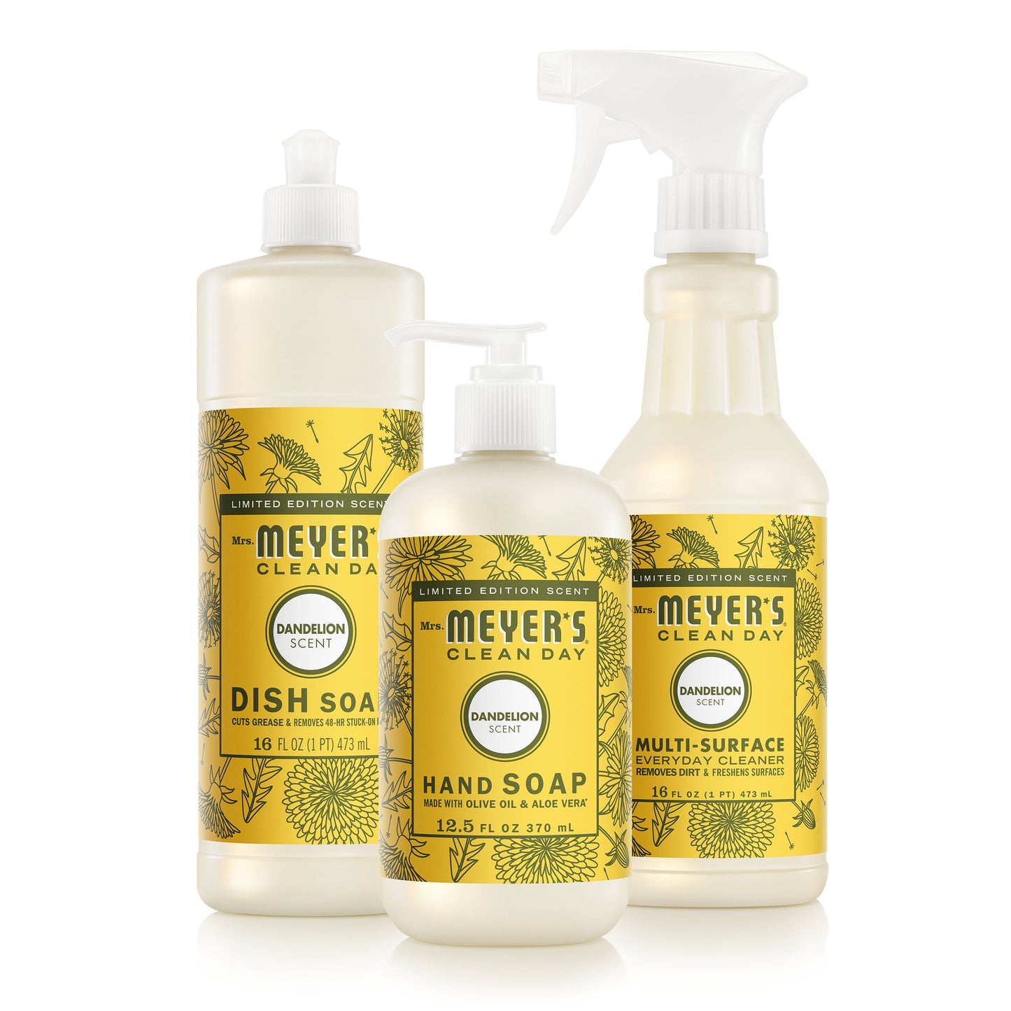Mrs. Meyer's Dandelion Kitchen Essentials Set