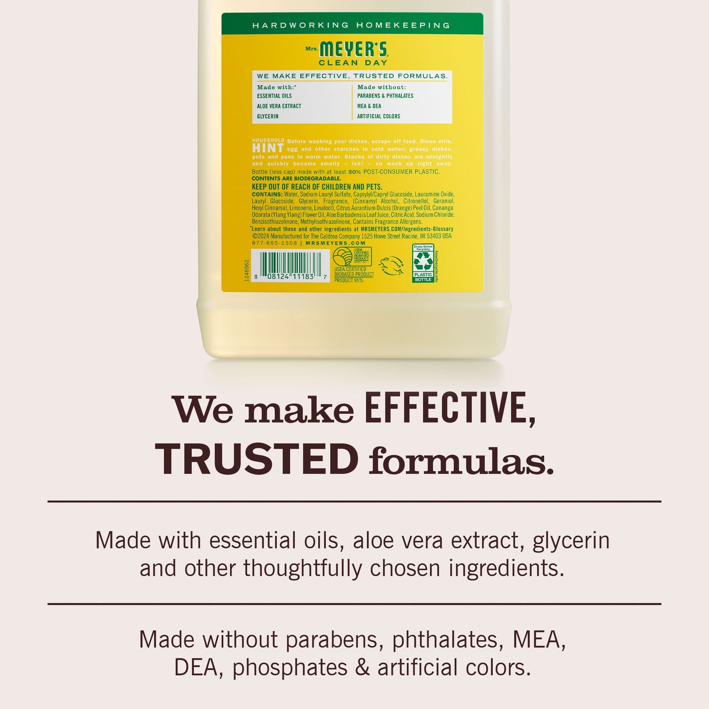 Mrs. Meyer's Honeysuckle Dish Soap Refill Home Essential